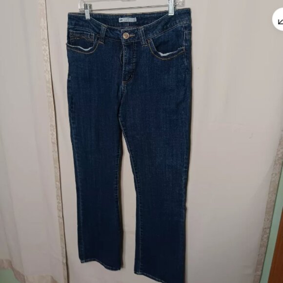 Lee‎ Slender Secret sz 14 med Mid Rise Womens Jeans 5 pocket Design Boot Cut D23 - Picture 1 of 15